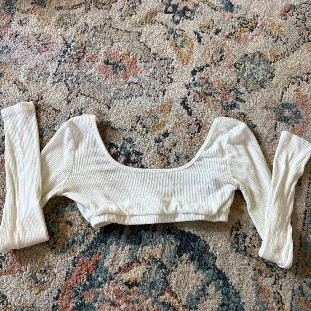 Edikted Cream Ribbed Bodysuit